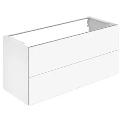 KEUCO Waschtischunterschrank mit Auszügen „X-Line“ Trüffel (Glas), Trüffel (Lack, seidenmatt), ohne Beleuchtung 1200 × 605 × 490 mm