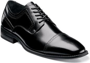 Stacy Adams Waltham - Mens 10.5 Black Oxford Shoes E