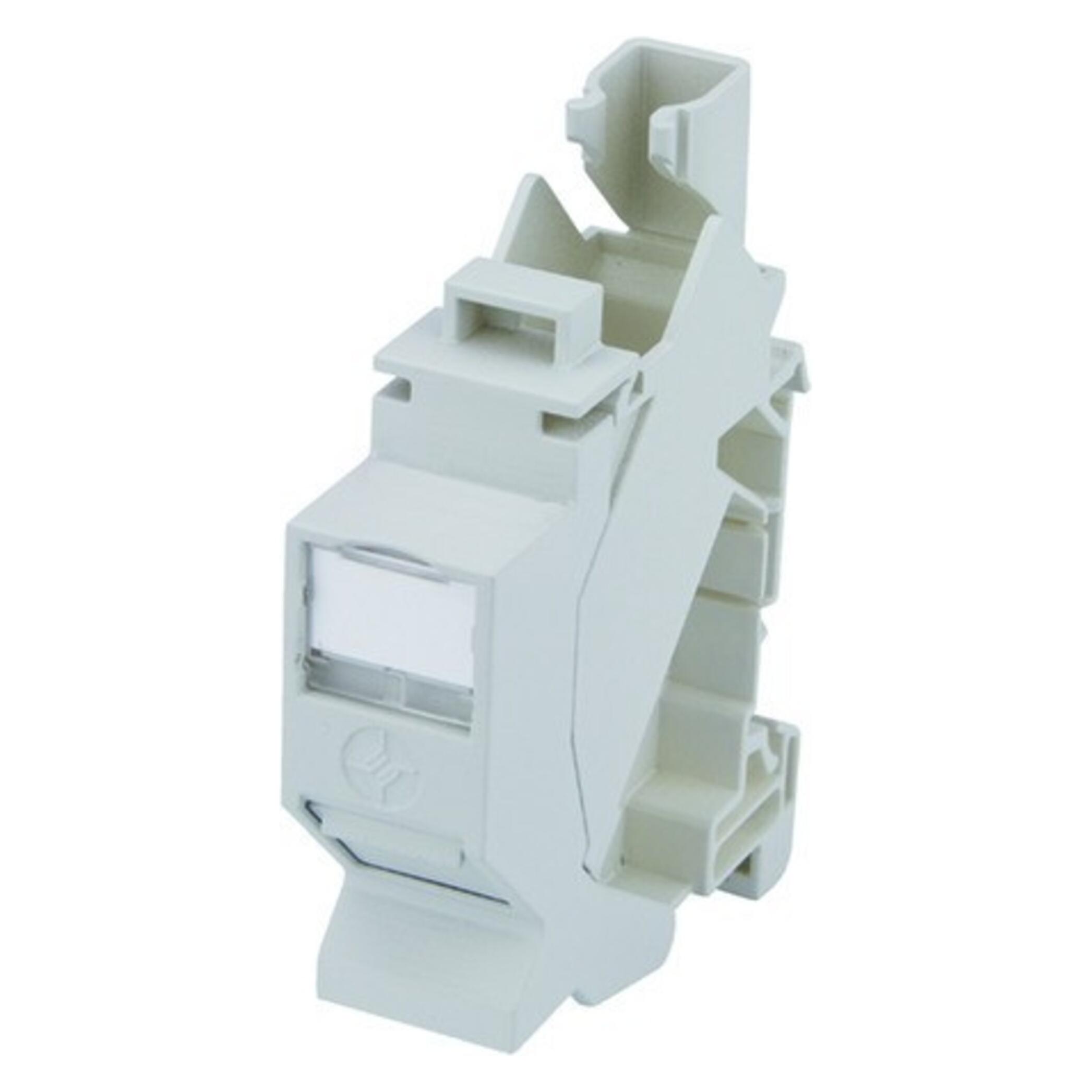 Telegärtner Modulträger,Hutschiene,incl.1xAMJ-S-Modul, 1-Pack, Tragschienen-Verbinder, T568B (Keystone) (63.40 mm) (J00023A0206)