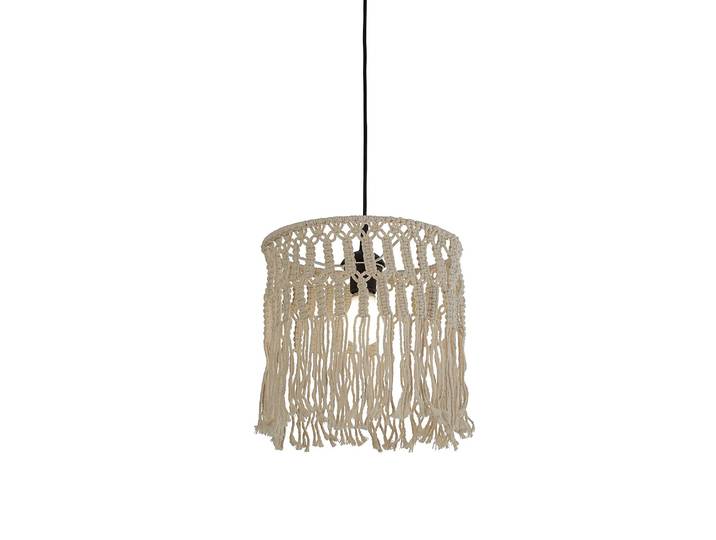 Suspension Bellevue 32 x 23 x 38cm Blanc Tissu mélangé E27