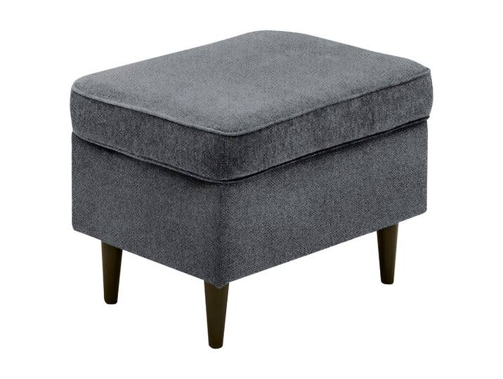 Carryhome Hocker, Anthrazit, Schwarz, Holz, Buche, massiv, rechteckig, 63x43x42 cm, Stoffauswahl, Wohnzimmer, Sessel, Hocker, Sitzhocker