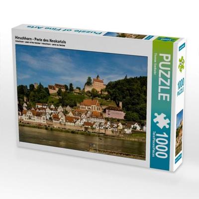 CALVENDO Puzzle Hirschhorn - Perle des Neckartals | 1000 Teile Lege-Größe 64 × 48 cm Foto-Puzzle für glückliche Stunden
