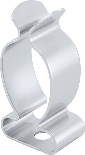 TRU COMPONENTS EMV-Kabelhalteklammer Klemm-Ø (max.) 17mm Plattenstärke (max.) 0.5mm Federstahl, verzinkt Silber