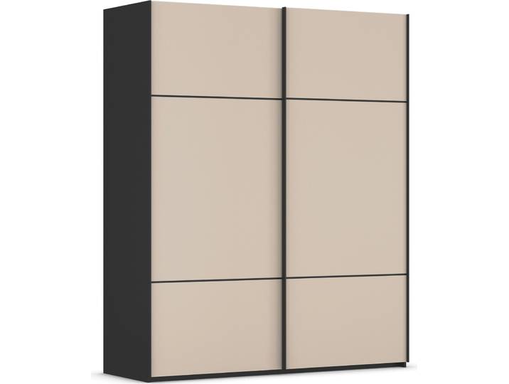 rauch Kleiderschrank Schrank Garderobe Schlafzimmerschrank SCALE-TRIO edle dreigeteilte Front mit 2 Zierleisten Glasfront MADE IN GERMANY