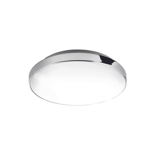 Briloner LED-plafondlamp voor badkamer, wit/chroom, Diameter: 28,5 cm