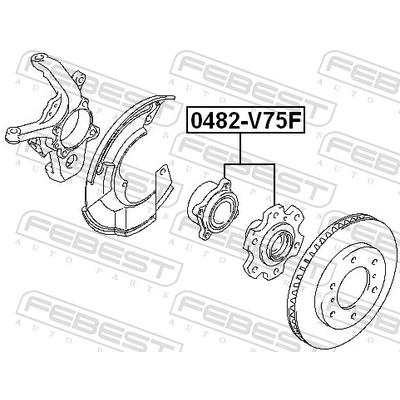 FEBEST Radnabe 0482v75f Vorderachse für MITSUBISHI