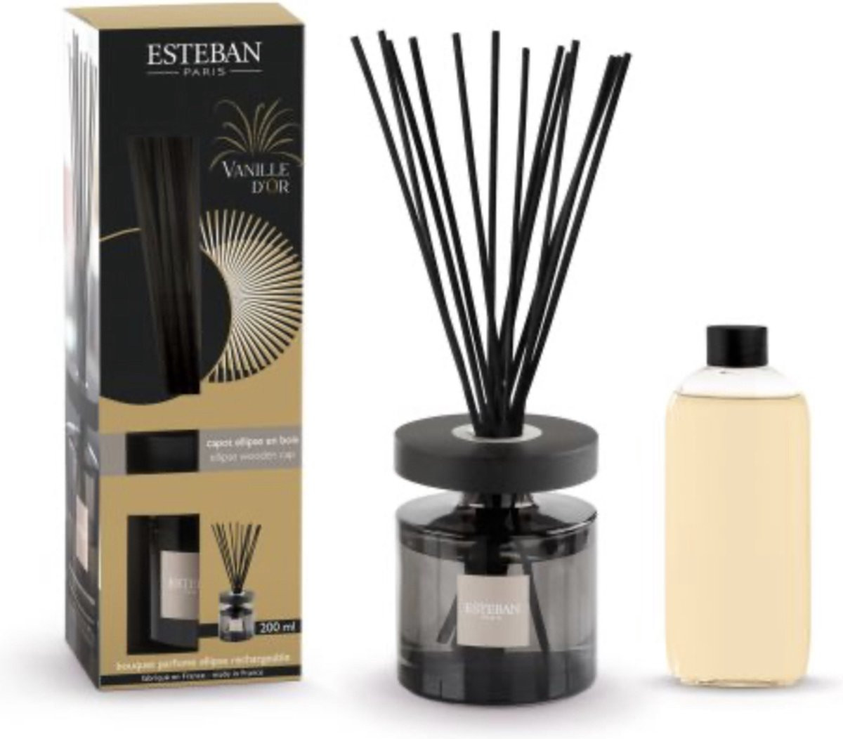 Esteban Classic Vanille d’Or Geurstokjes Ellipse 200ml