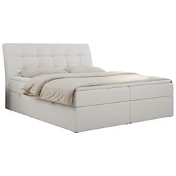 BOXBETT DIEGOS 180/200 Weiß Kunstleder - H4