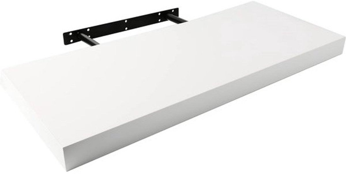 Zwevende Wandplank Wit - Decoratieve Muurplank met Onzichtbare Bevestiging