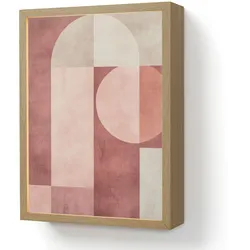 WANDLEUCHTE MIT AKKU Figuren - Abstrakt - Rosa LED 30x40 cm Wandlampe