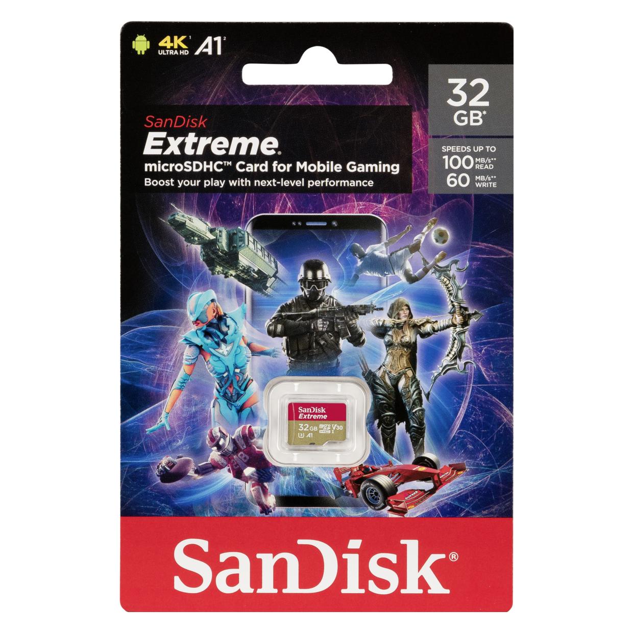 Sandisk Extreme Mobile Gaming (32 GB, microSDHC, U3, UHS-I) (SDSQXAF-032G-GN6GN)