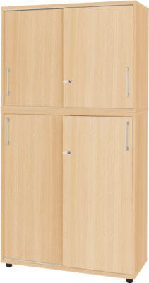Schäfer Shop Genius Schrankkombination TETRIS WOOD, mit 5 Ordnerhöhen, Platz für bis zu 60 Standardordner, Ahorn-Dekor