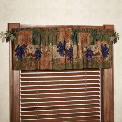 Manual Woodworkers And Weavers Tuscan Countryside Fruit Valance Multi Warm 56 x 17, 56 x 17, Multi Warm