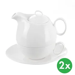 Teeservice MONA, 3 Stück, Porzellan, 2 Stück