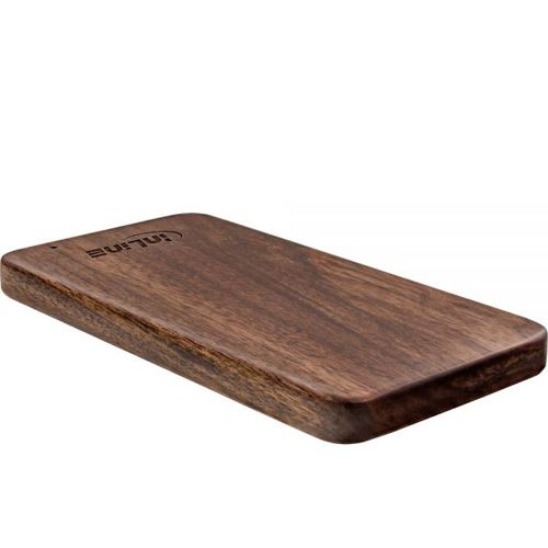 InLine woodplate USB Akku PowerBank 5.000mAh, mit LED Anzeige, Echtholz, Walnuss