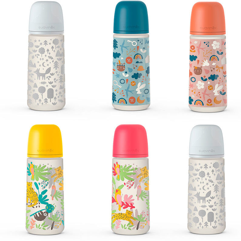 Suavinex Prints biberón tetina fisiológica L 360 ml