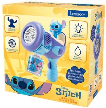 Lexibook Disney Stitch Bubble Gun with 3D Figurine for Children Aged 3 Years and Over