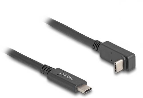 Delock USB-C Kabel USB-C Stecker, USB-C Stecker 1.00m Schwarz 80034