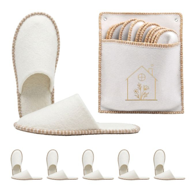 Relaxdays gastenpantoffels 6 paar