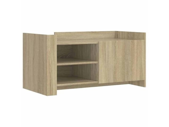 Couchtisch aus Ingenieurholz, Dub Sonoma, 100 x 50 x 50 cm, mit Tür