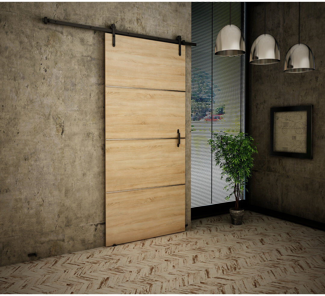 Brayden Studio Door Light Brown 76cm x 205cm