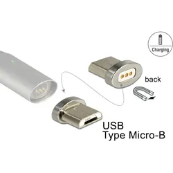 DELOCK Magnetischer Adapter USB Typ Micro-B Stecker