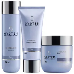 650ml System Professional LipidCode LuxeBlond Intense Repair Set (Shampoo 250ml + Mask 200ml + Moisturizer 200ml)