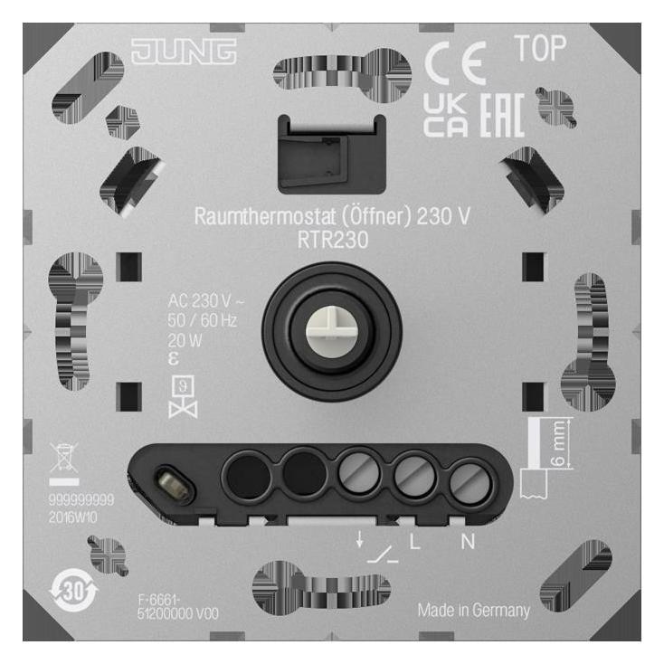 JUNG RTR230 Raumthermostat (Öffner) 230 V (RTR230)