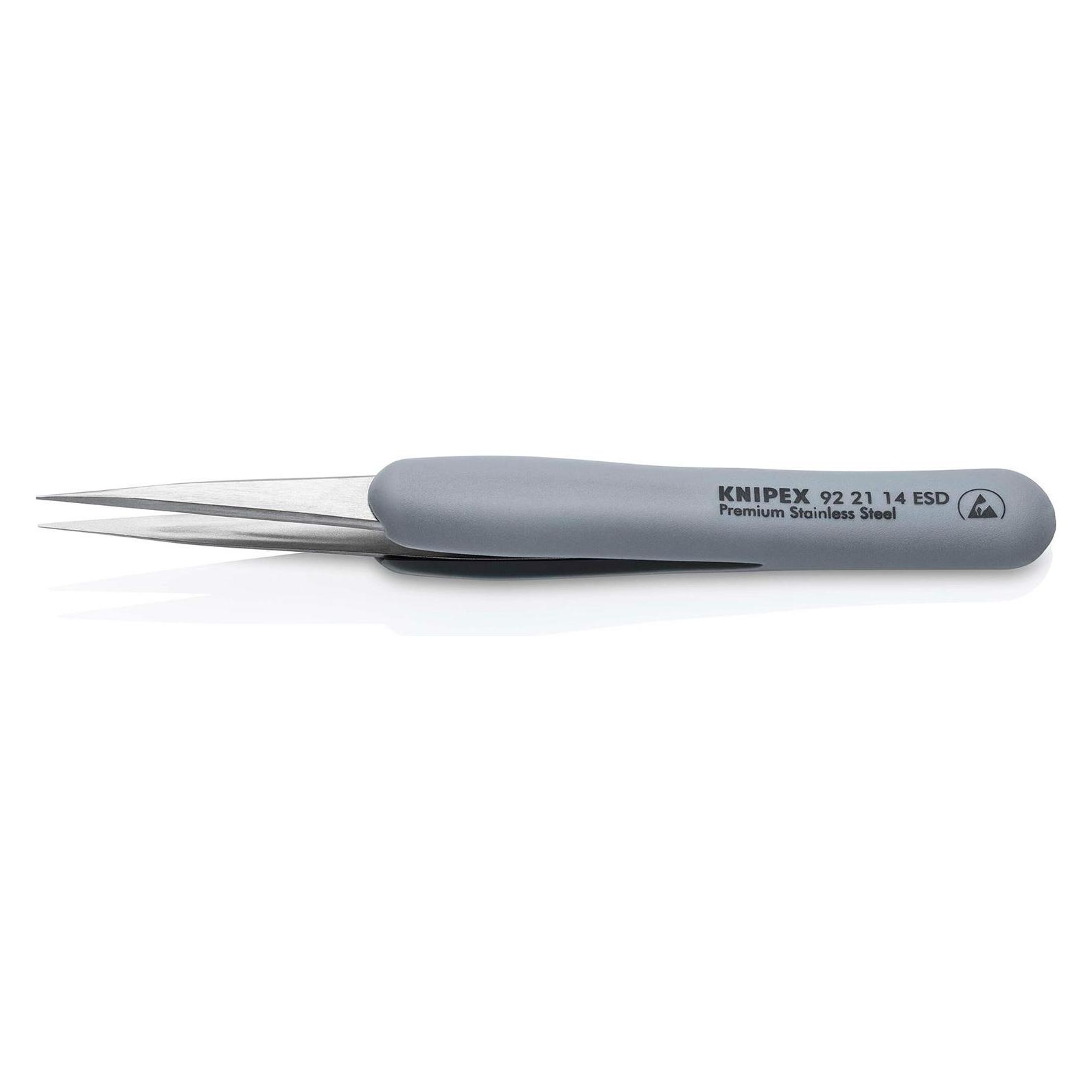 Knipex Gummi-Pinzette ESD Edelstahl (92 21 14 ESD)