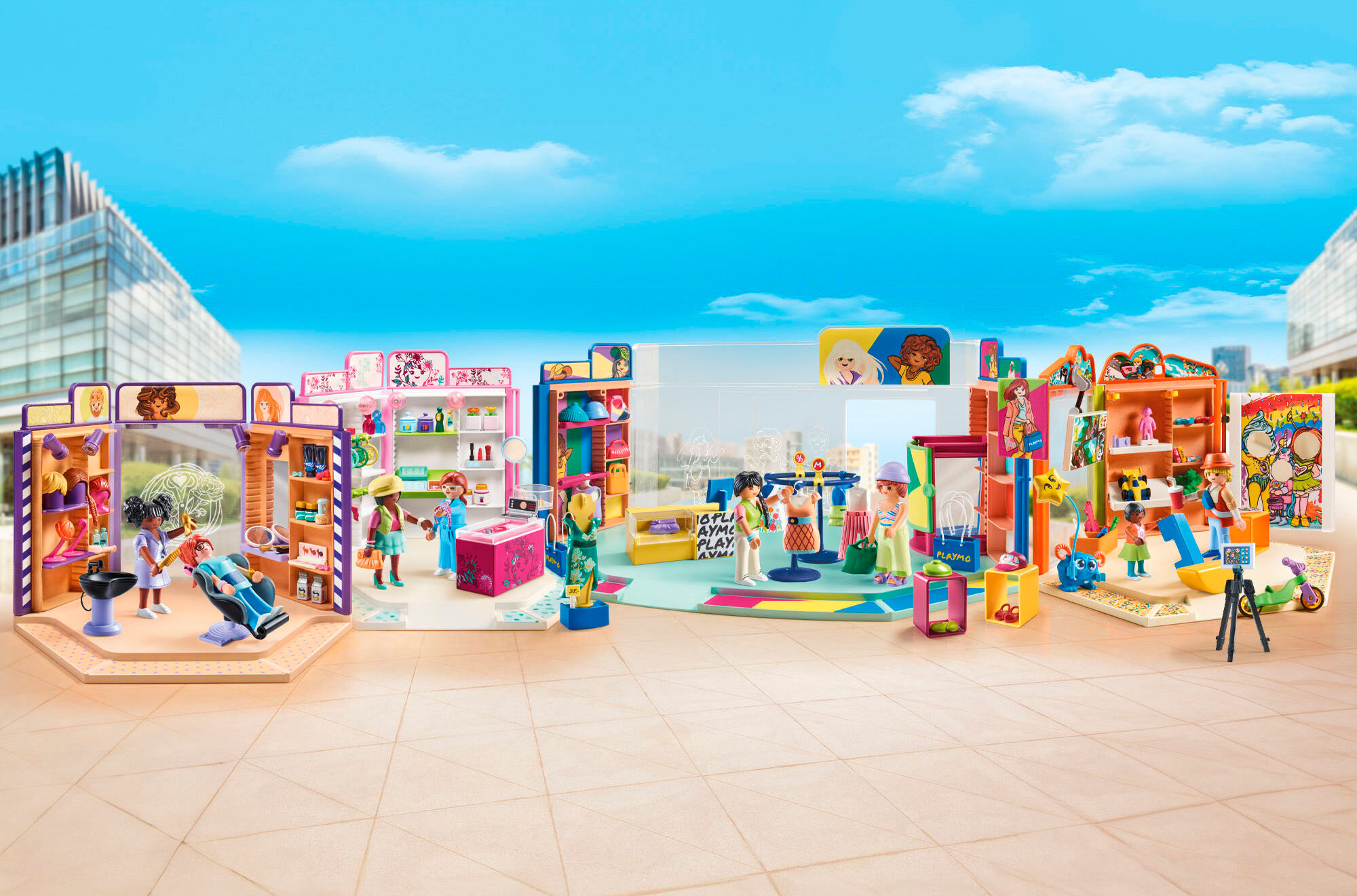 Konstruktions-Spielset PLAYMOBIL "Friseursalon (71535), My Life", bunt, Spielbausteine, Kinder, Kunststoff, Konstruktions-Spielset, Made in Europe
