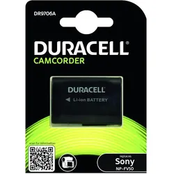 Duracell Li-Ion Akku 650 mAh für Sony NP-FV50 (Kamera Akku), Kamera Stromversorgung, Schwarz