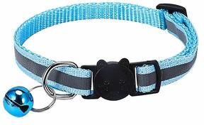 Uplift Essentials Reflective Safety Breakaway Cat Collar High Visibility Newborn Puppy & Kitten ID Ring sky Blue