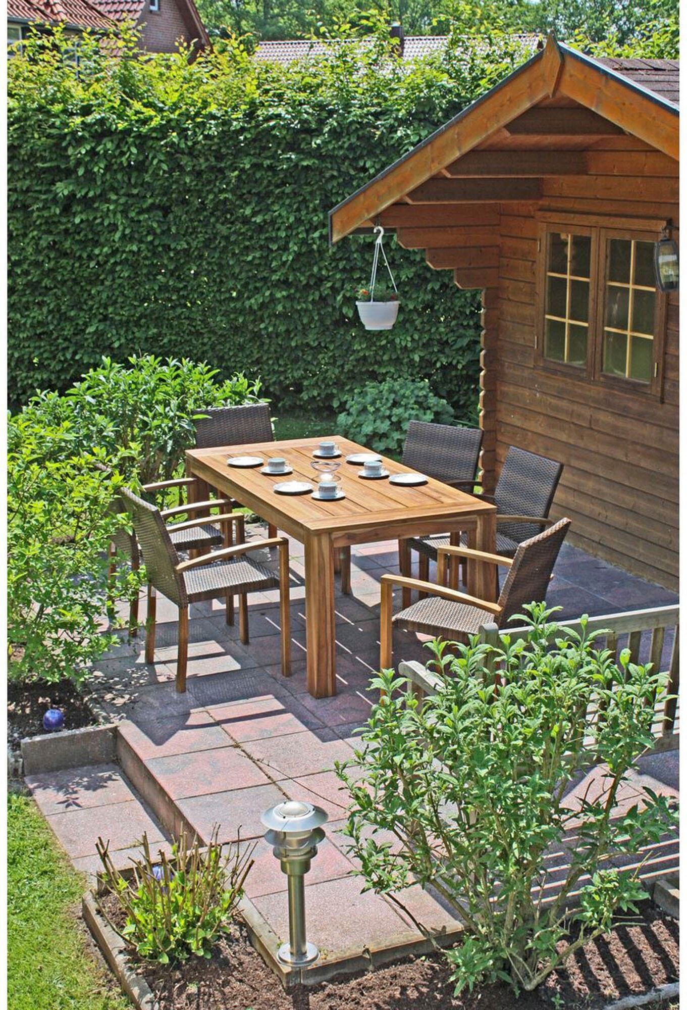 Garten-Essgruppe GARDEN PLEASURE "TOPEKA", braun, Sitzmöbel-Sets, Garten-Essgruppe