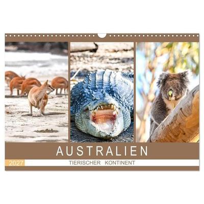 Australien, tierischer Kontinent (Wandkalender 2027 DIN A3 quer), CALVENDO Monatskalender