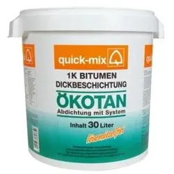 quick-mix BD1K ÖKOTAN 1K- Bitumen-Dickbeschichtung - 30 l Gebinde