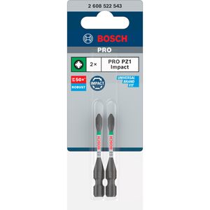 Bosch Bitset PRO Pozidriv Impact, 2608522543, 2-teilig, 55 mm, Kreuzschlitz PZ1