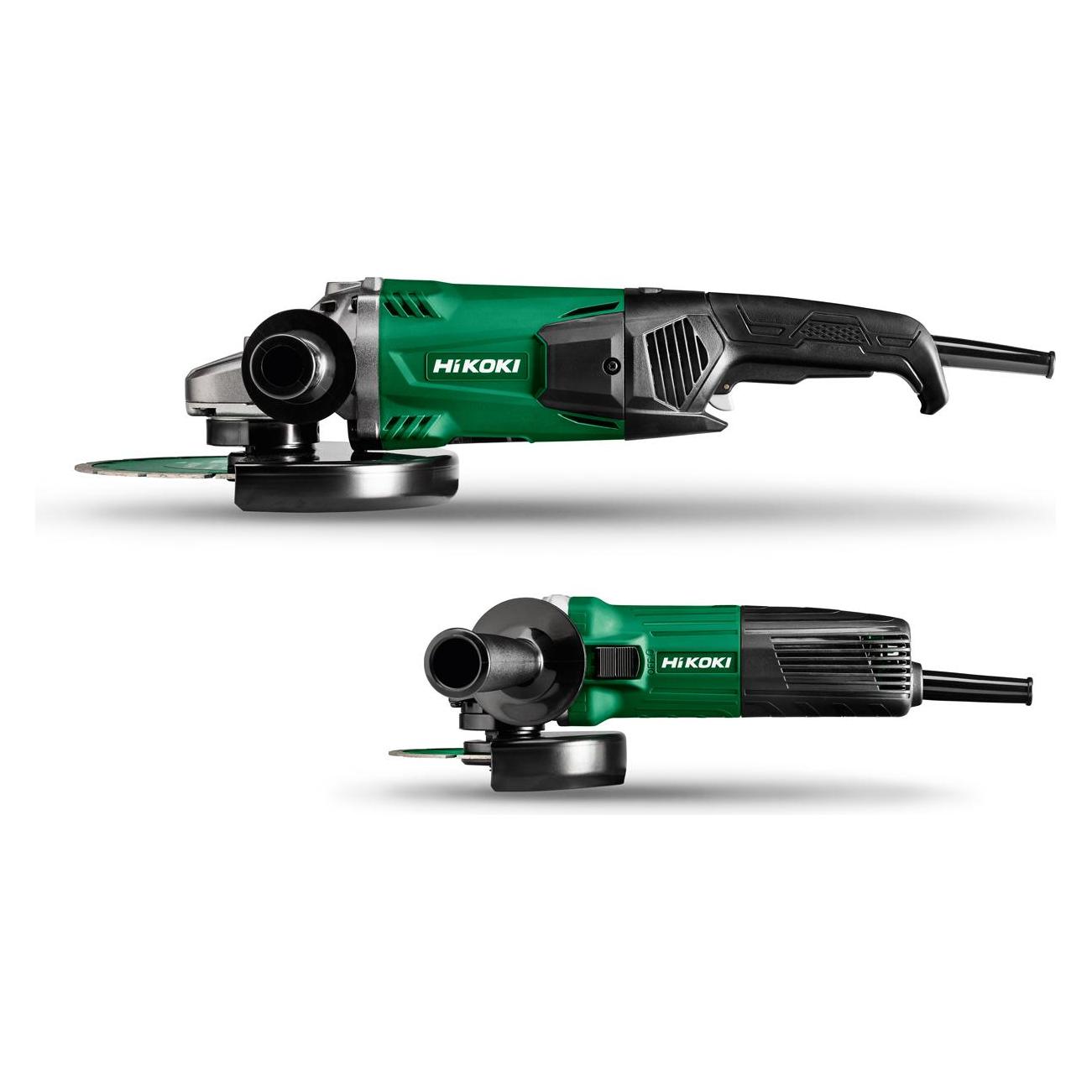 Hikoki KG23SAYBZ Winkelschleiferset 230mm und 125mm + Diamanttrennscheiben (230 mm) (KG23SA)