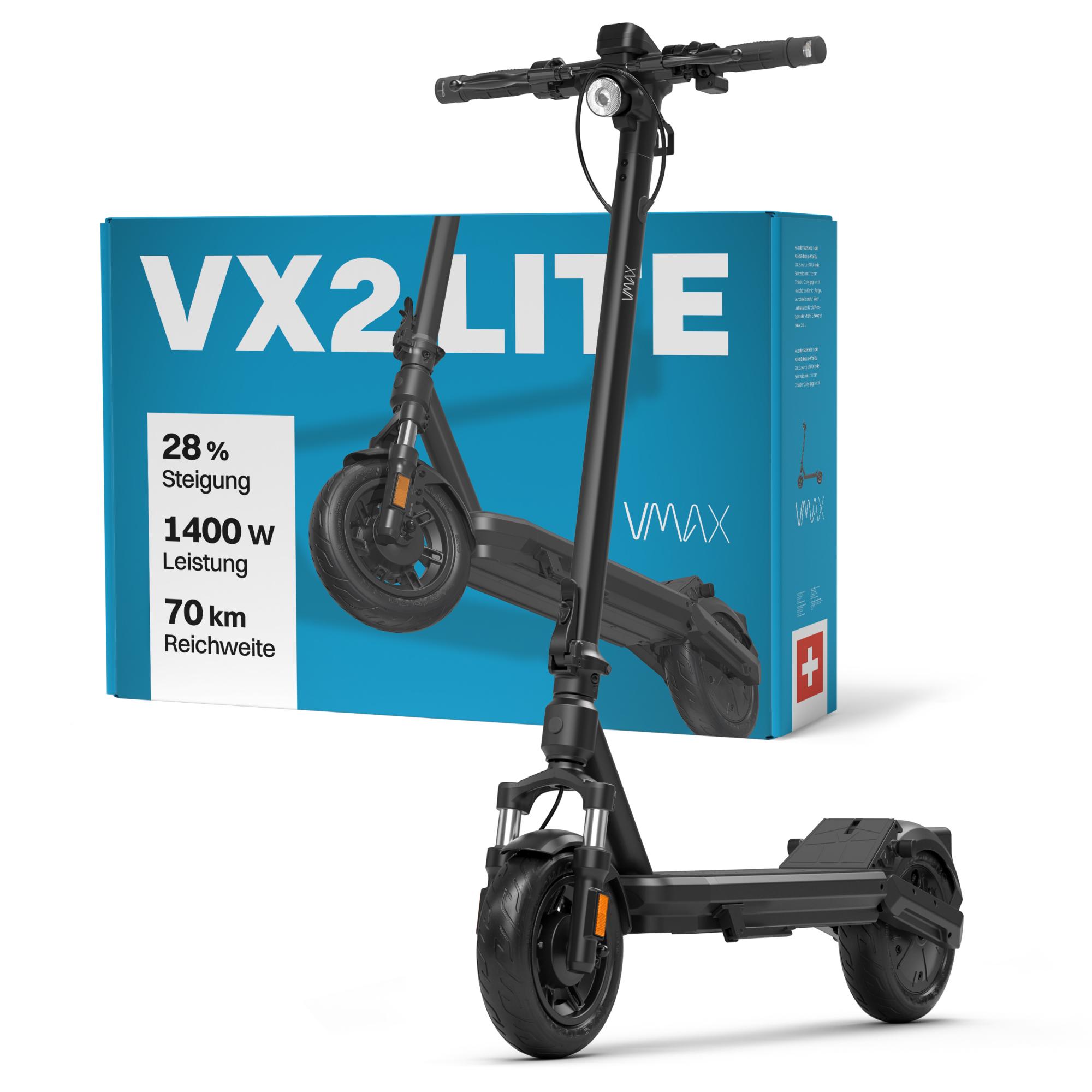 VMAX VX2 Lite E-Scooter mit Straßenzulassung - 70 km Reichweite, Vollfederung