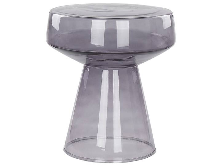 BEISTELLTISCH Rauchglas grau rund 37 cm Laguna