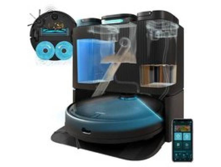 Cecotec Robot Aspirateur et Vadrouille Conga 11090 Spin Revolution Home&Wash avec Base Auto-Vidée Autonettoyante et Séchante.