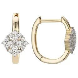 CANADIAN DIAMONDS Creolen 32 Brillanten zus. ca. 0,30ct Gold 585