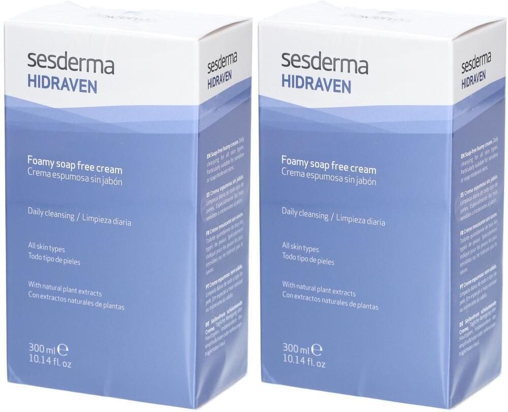 Sesderma Hidraven Schaum-Creme ohne Seife 2x 2x300 ml Creme