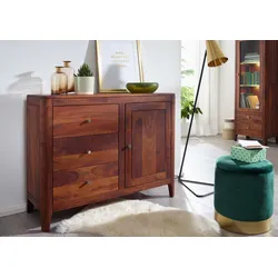 Sideboard Sheesham110x40x86 walnuss geölt BROOKLYN #21
