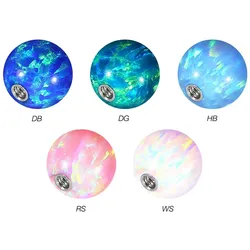 SET Synthetischer Opal Schraubkugel mit Chirurgenstahl-Gewinde