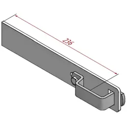 Hymer Wandhaken gerade aus Aluminium Passend für Holm 60 × 24 mm