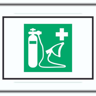 HB-Druck Sauerstoffgerät Symbol A3 (297x420mm) Schild