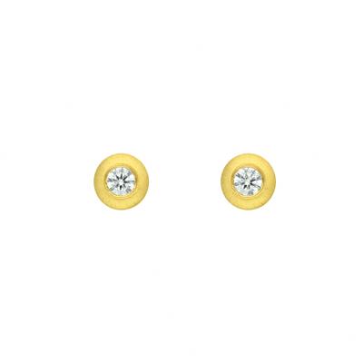 Paar Ohrstecker ADELIA´S, gold, Ohrringe, Damen, Damen, 0,07 VVS = sehr sehr kleine Einschlüsse, Diamanten Gelbgold 585 Gold, Diamanten, Gelbgold 585, Gold, mit Diamant / Brillant Goldschmuck für Damen
