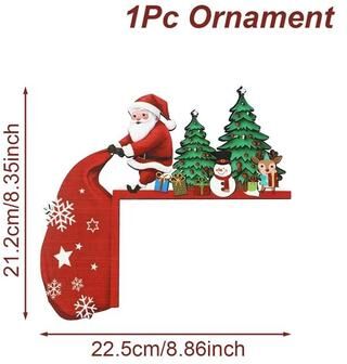 Rare Purchases Christmas Door Frame Decoration Merry Christmas Decoration For Home 2025 Pendant Xmas Wood Ornaments Navidad Natal Gift style 3
