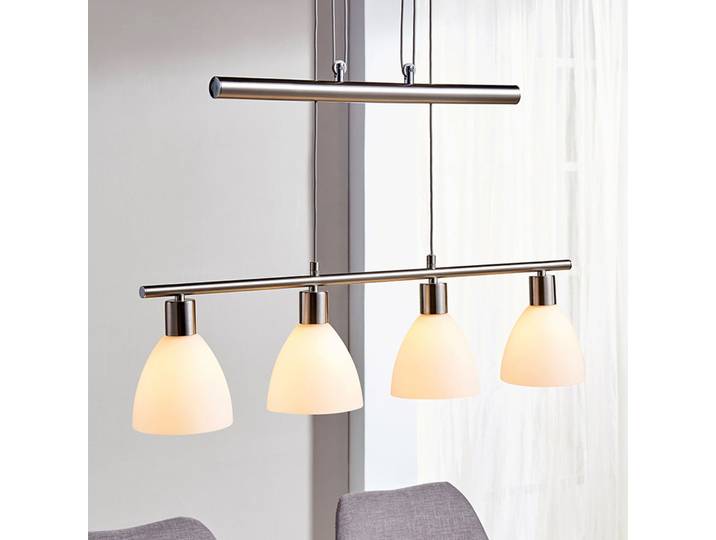 Simeon Suspension White/Nickel - Lindby - Salon / séjour - Moderne - Verre - Multi-ampoules