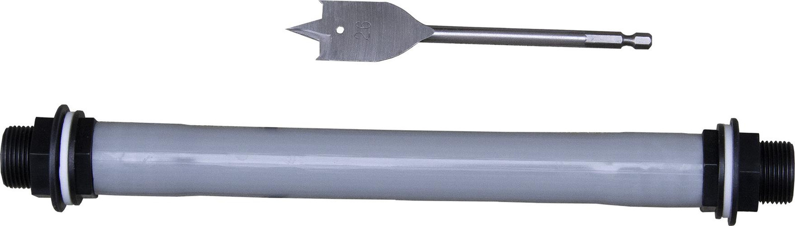 GARANTIA Regentonnen verbindingsset 3/4 inch met boor en slang